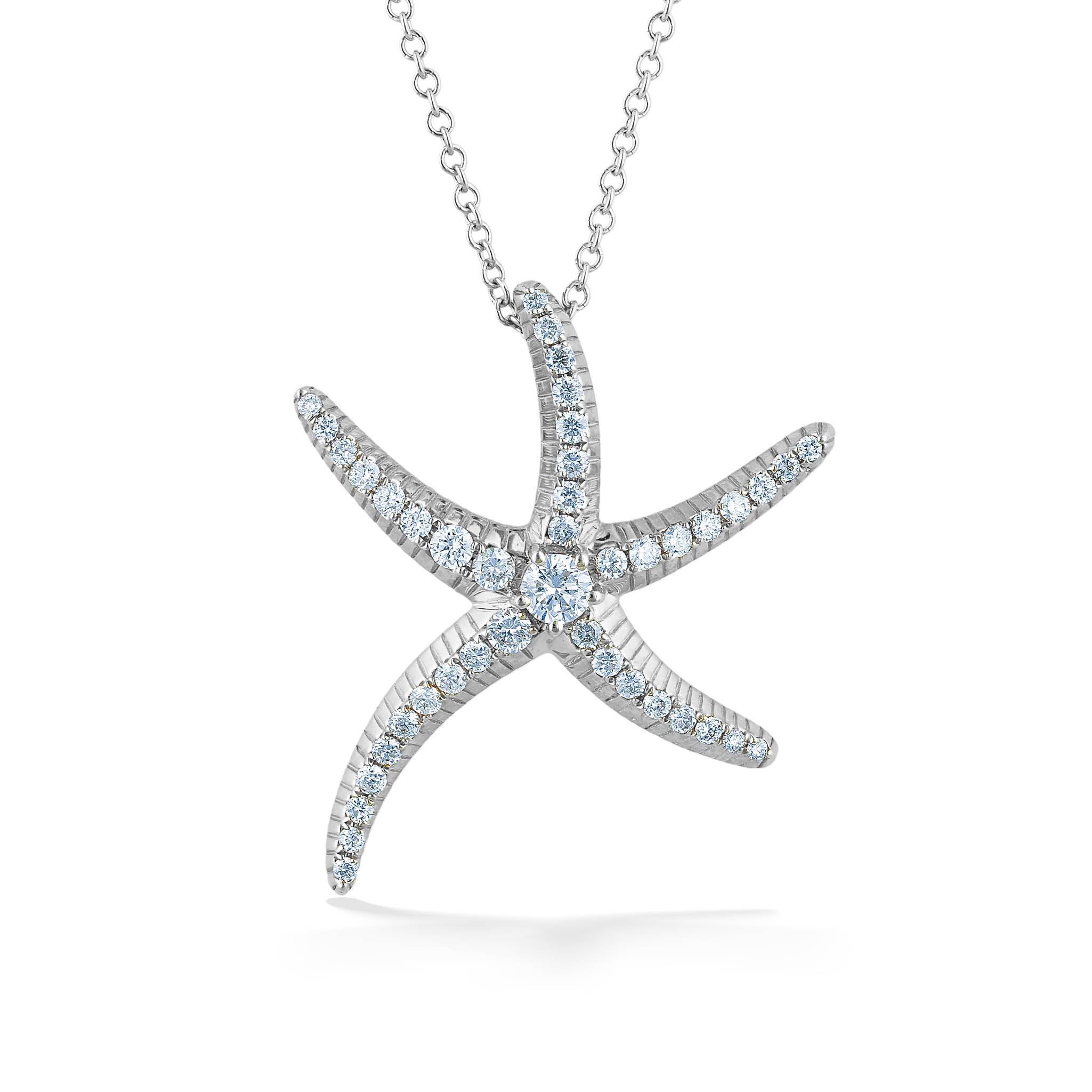 Effy Sterling Silver & 18K Gold Accented Diamond Starfish Pendant, 0.0 –  effyjewelry.com